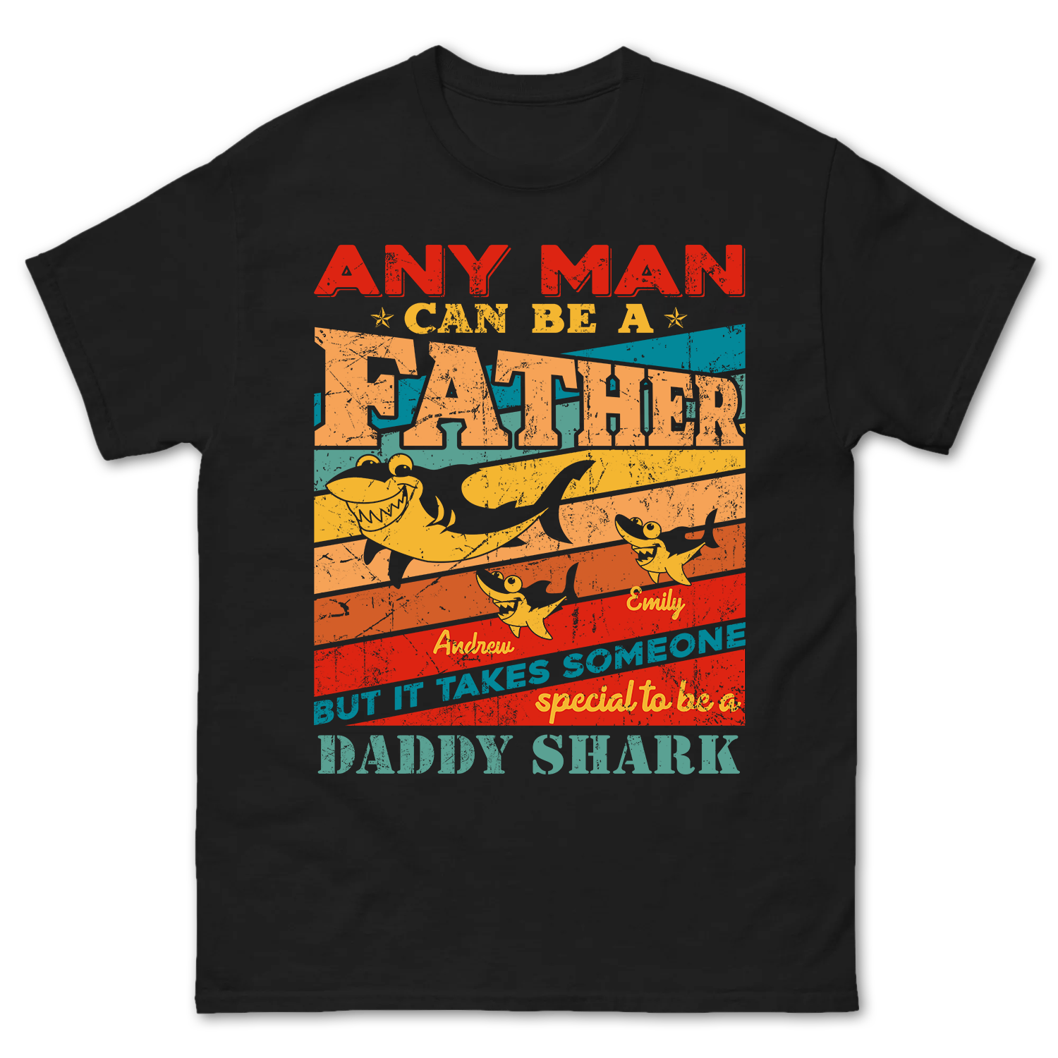 Personalized Daddy Shark Custom Children Names Shirt