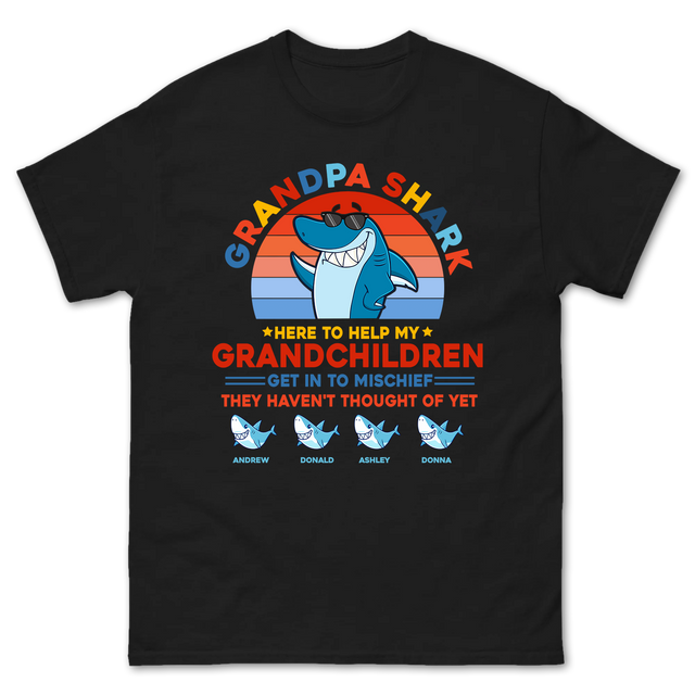 Personalized Grandpa Shark Shirt