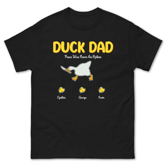 Personalized Duck Dad and Ducklings Shirt