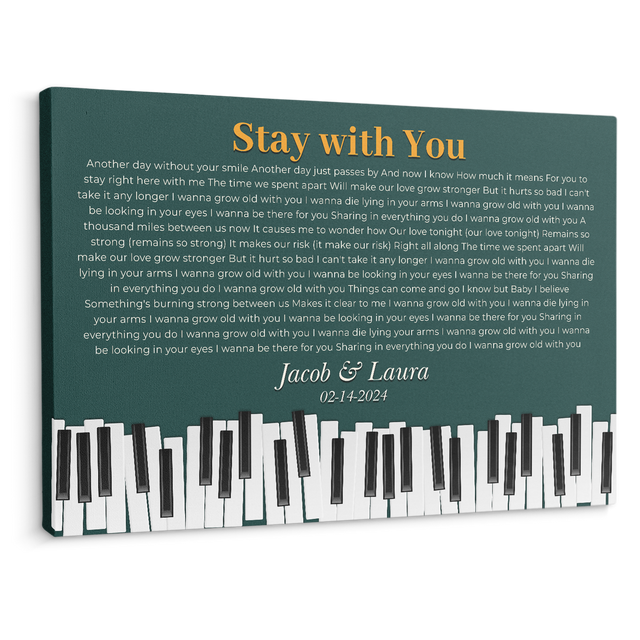 Vintage Green Piano Design Canvas Print