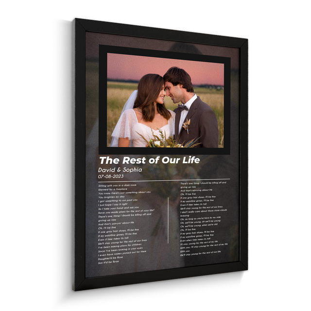 Personalized Song Lyrics Photo Framed Art Print