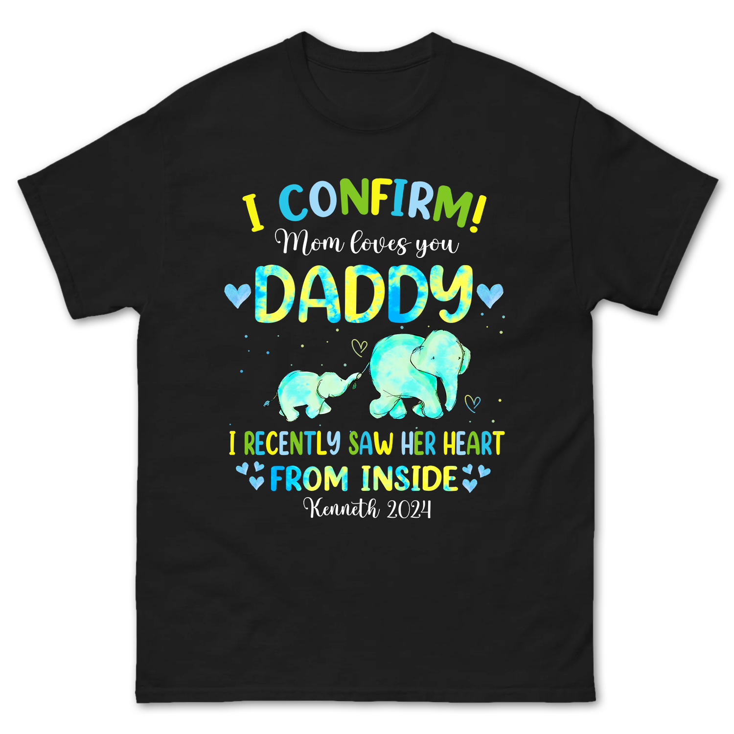 Personalized Father's Day Elephant Family Shirt