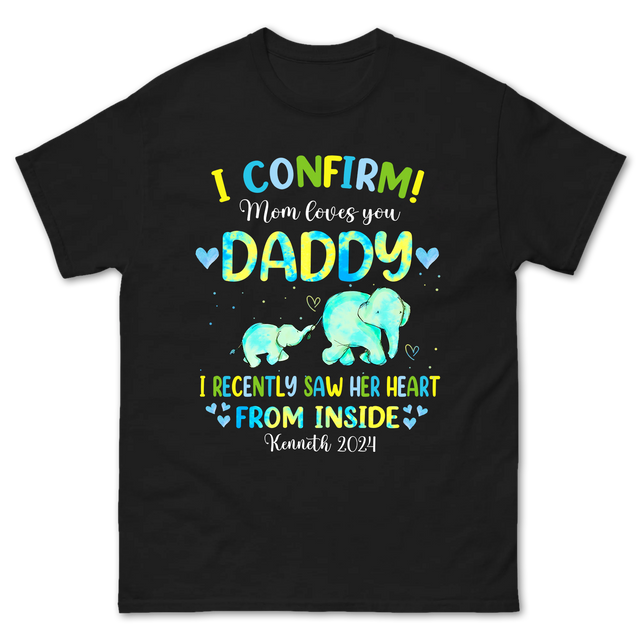 Personalized Father's Day Elephant Family Shirt