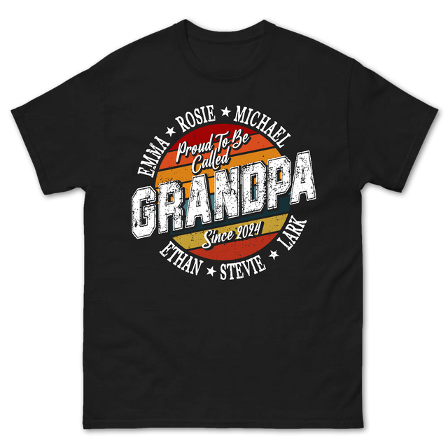 Custom Proud to be Called Grandpa Shirt