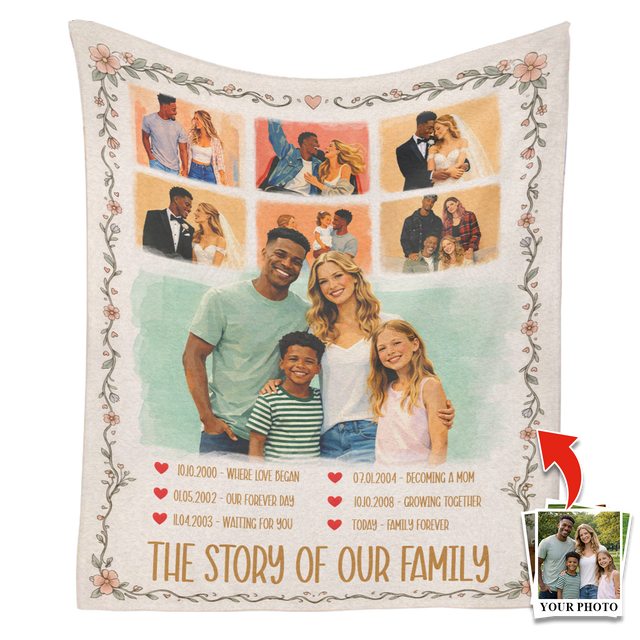 The Story of Our Family Blanket, Mother’s Day Gift for Mom Sale price