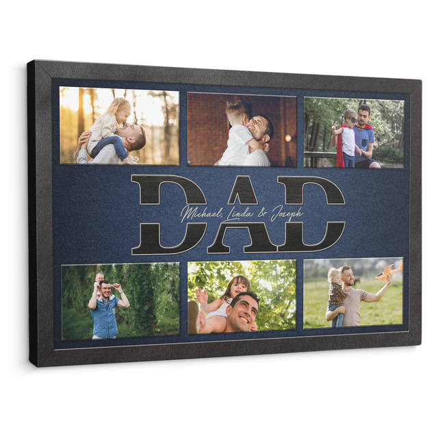 Dad Photo Collage Canvas Print