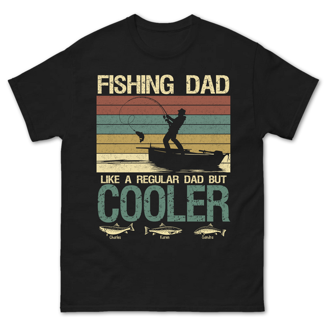 Personalized Fishing Dad Custom Children Name Shirt
