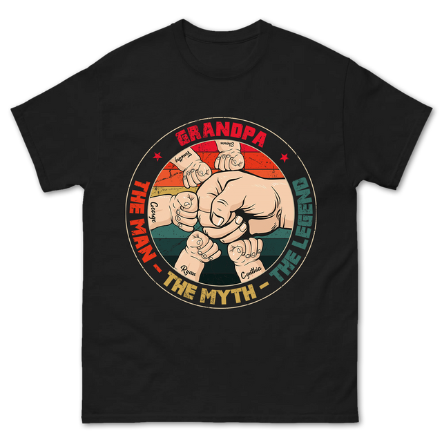 Grandpa The Man The Myth The Legend Holding Hands Shirt