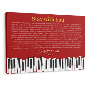 Vintage Maroon Piano Design Canvas Print