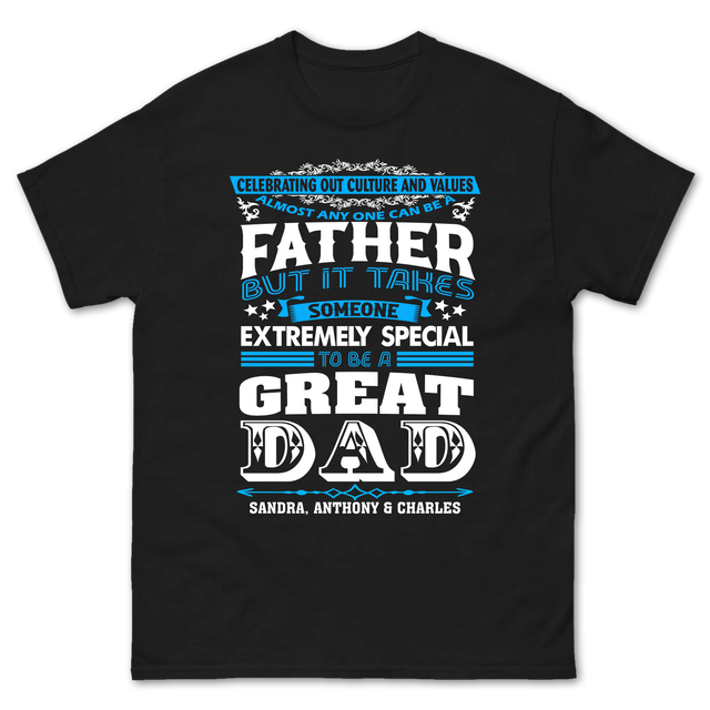 Personalized A Great Dad Custom Children Name Shirt