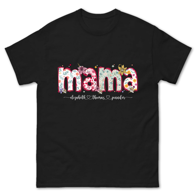 Personalized Floral Mama Design Shirt