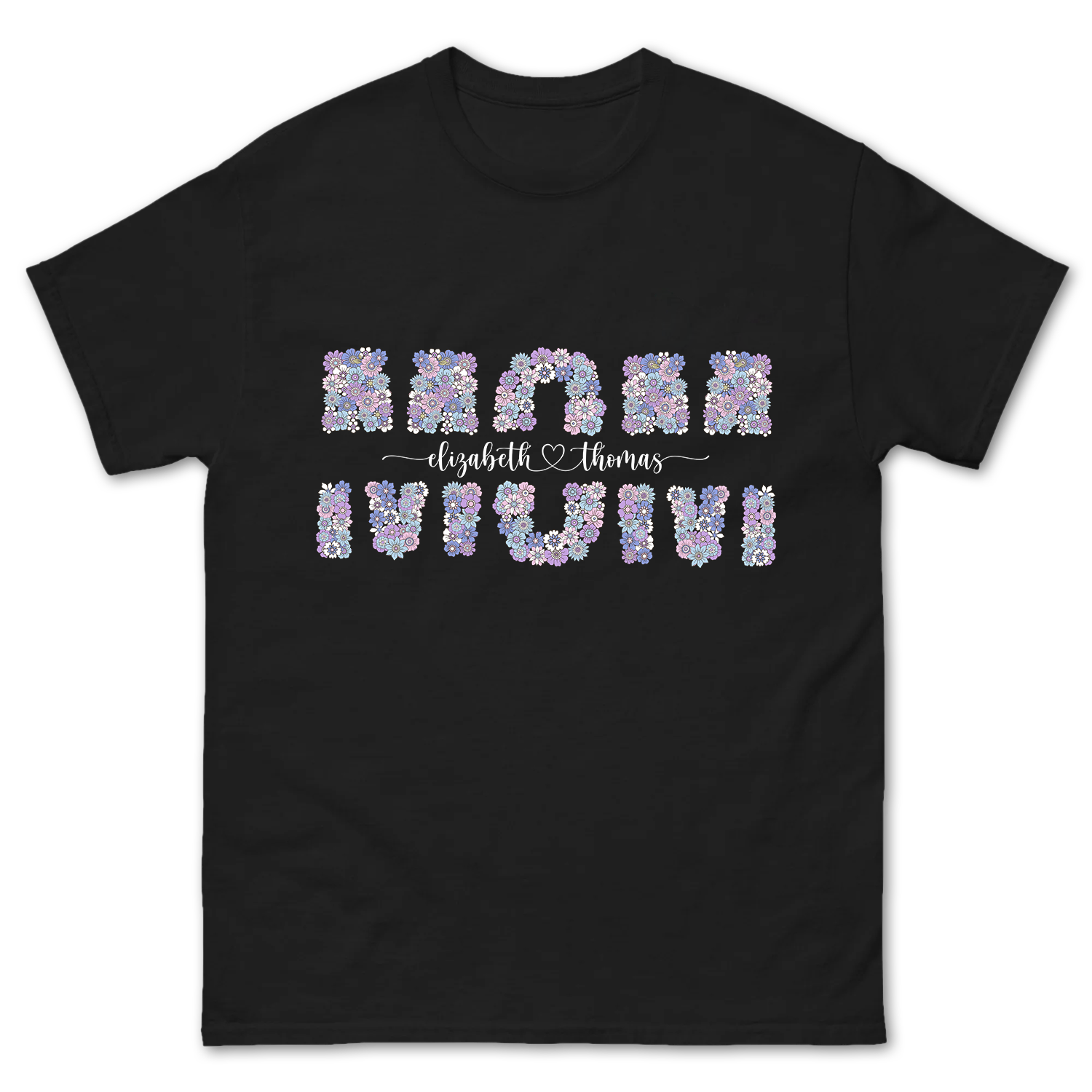 Personalized Floral Mom Custom Children Name Shirt