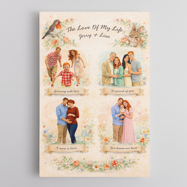 Personalized Mother’s Day Canvas Gift for Mom or Grandma