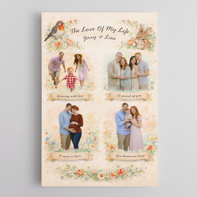 Personalized Mother’s Day Canvas Gift for Mom or Grandma