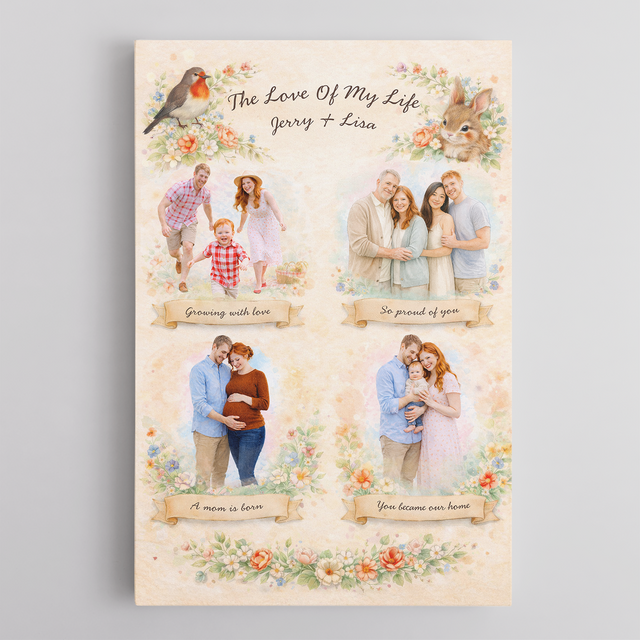 Personalized Mother’s Day Canvas Gift for Mom or Grandma