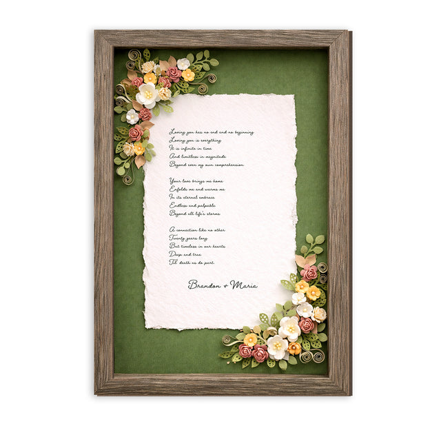 Personalized Wedding Vows 2 Layered Wooden Art KR02