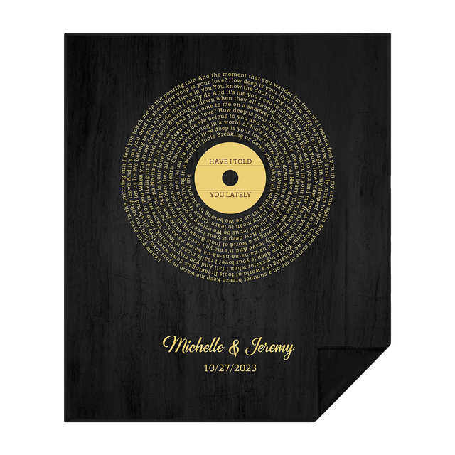 Custom Vinyl Record Picnic Blanket