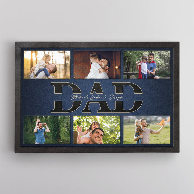 Dad Photo Collage Canvas Print