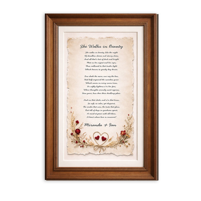 Personalized Wedding Vows 2 Layered Wooden Art KR01
