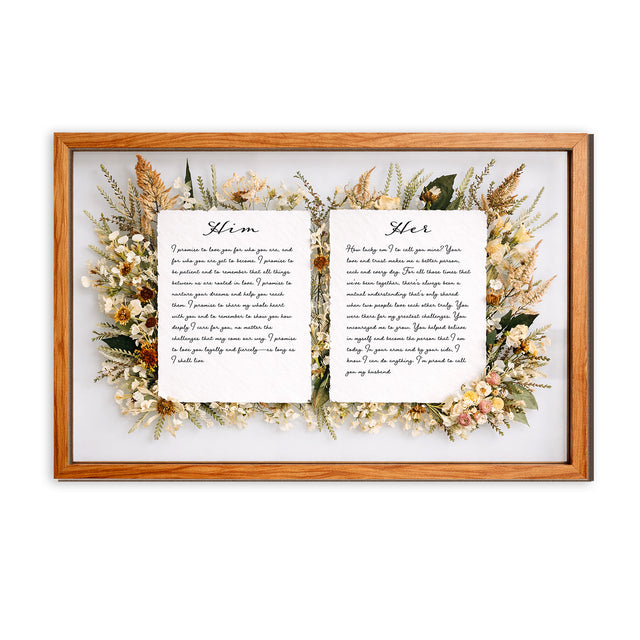 Personalized Wedding Vows 2 Layered Wooden Art KR03