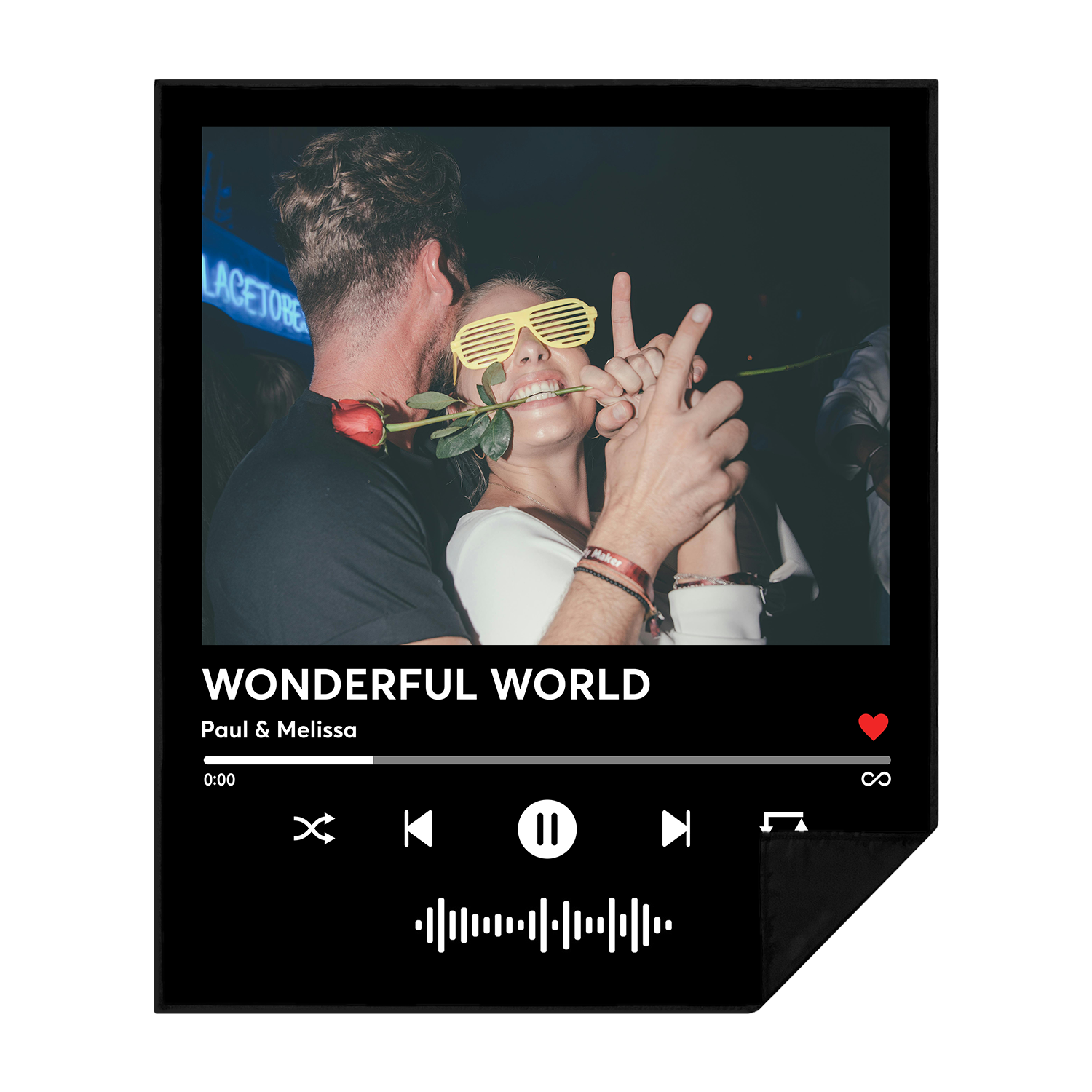 Custom Song Player Picnic Blanket