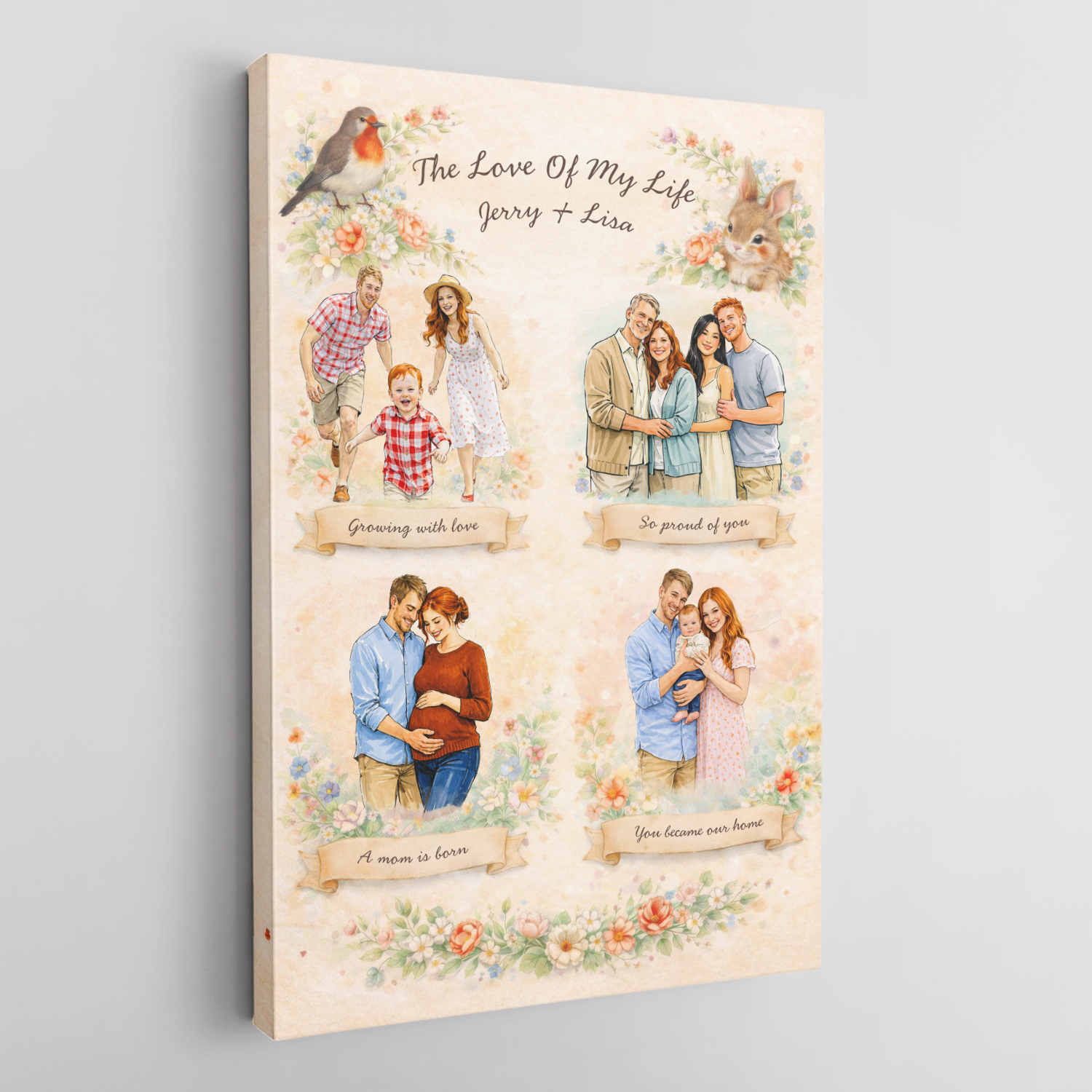 Personalized Mother’s Day Canvas Gift for Mom or Grandma