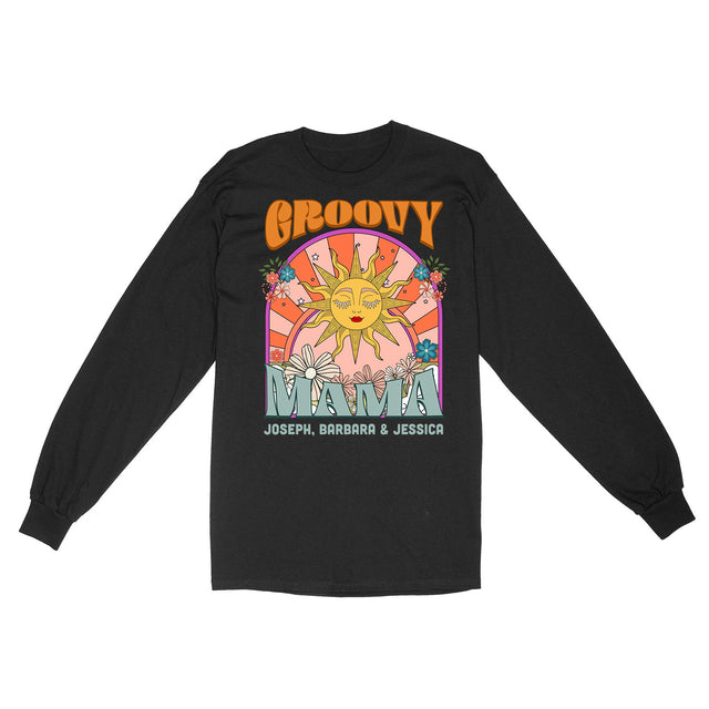 Custom Groovy Mama Sun Design Shirt