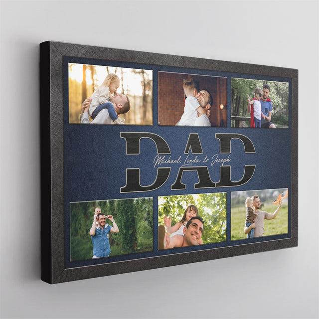 Dad Photo Collage Canvas Print