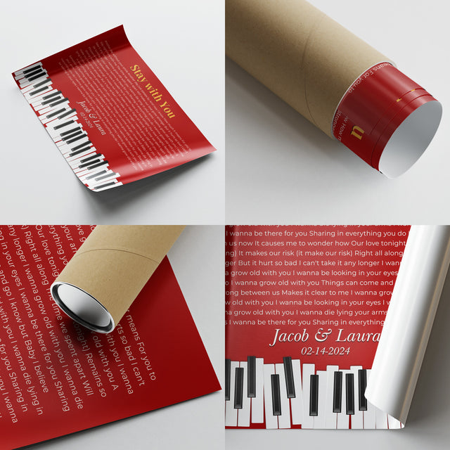 Custom Vintage Maroon Piano Design Framed Art Print