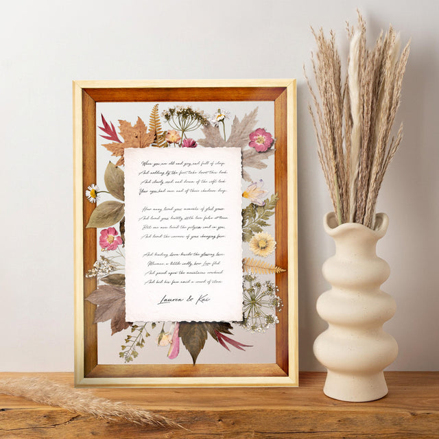 Personalized Wedding Vows 2 Layered Mix Wooden Art 8x12 inch KR02