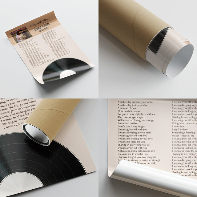 Personalized Favorite Song Lyrics & Photo, Sandy Framed Art Print