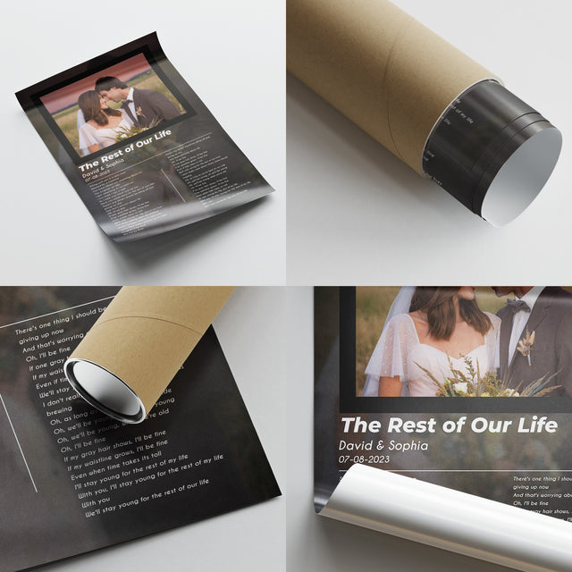 Personalized Song Lyrics Photo Framed Art Print