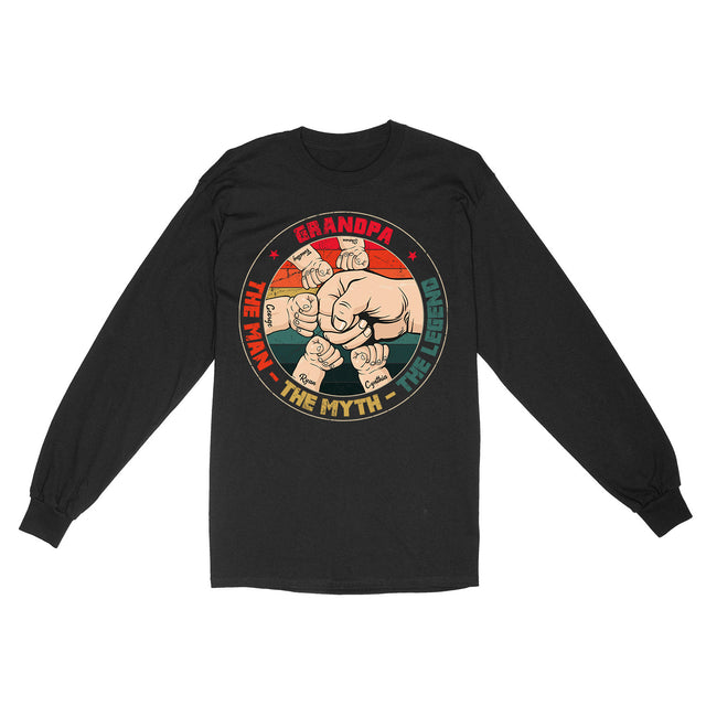 Grandpa The Man The Myth The Legend Holding Hands Shirt