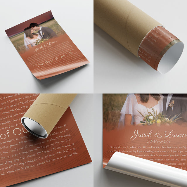 Half Song Lyrics Orange Framed Art Print, Custom Song Lyrics Name Date