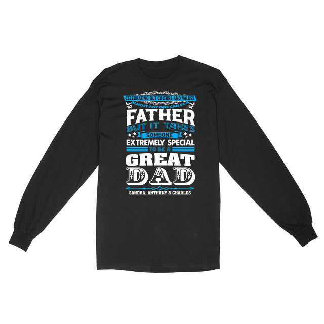 Personalized A Great Dad Custom Children Name Shirt