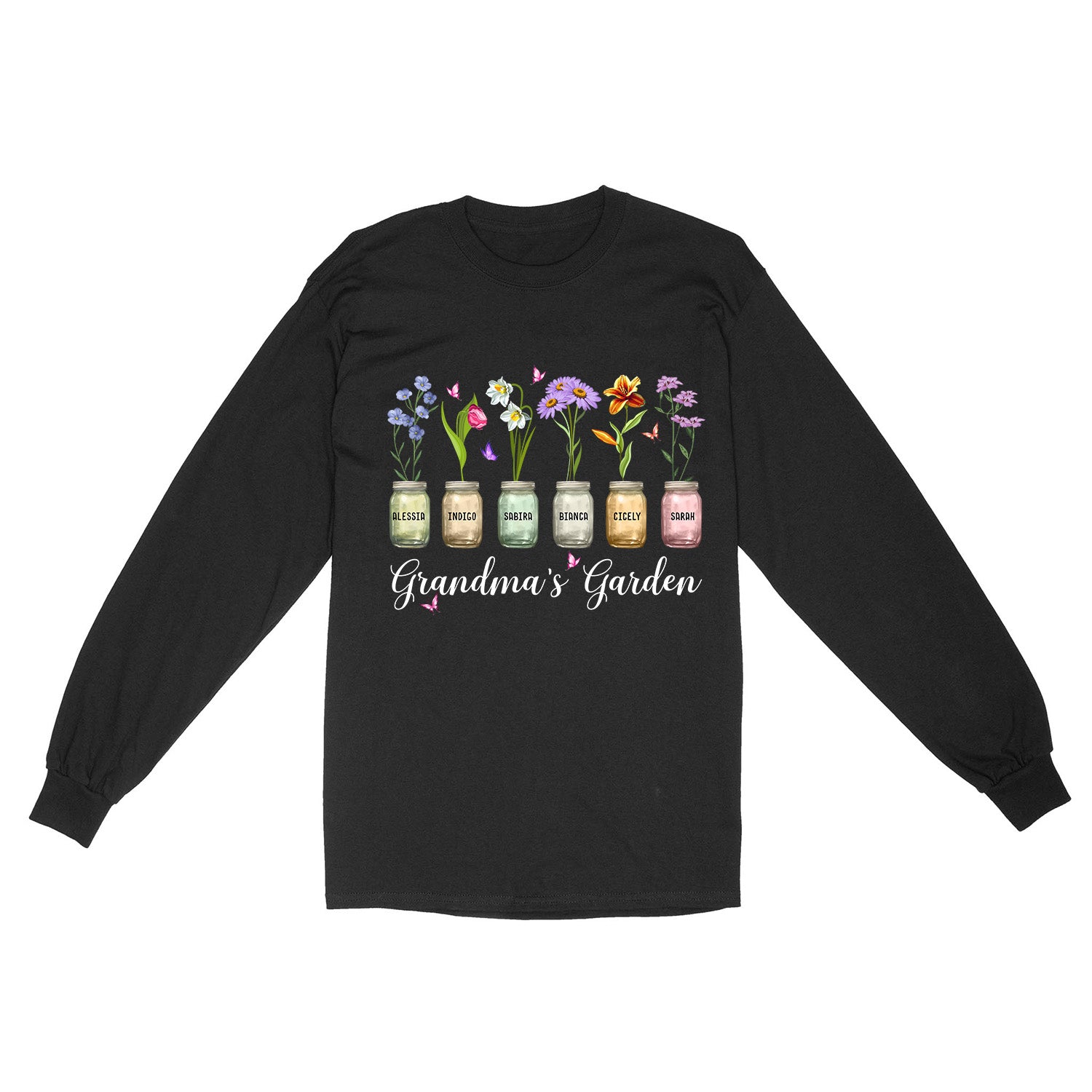 Personalized Grandma's Garden Flower Pot Custom Shirt
