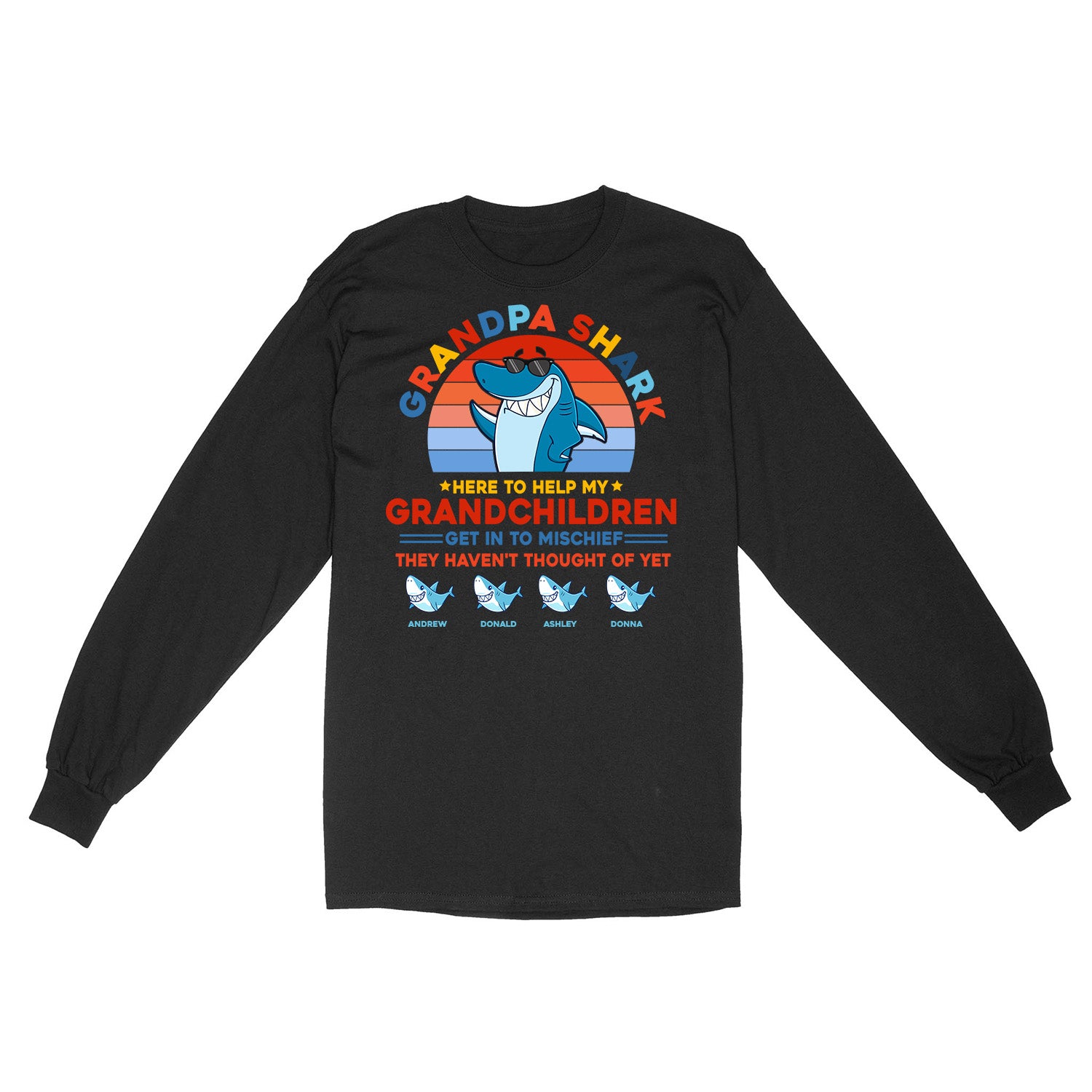 Personalized Grandpa Shark Shirt