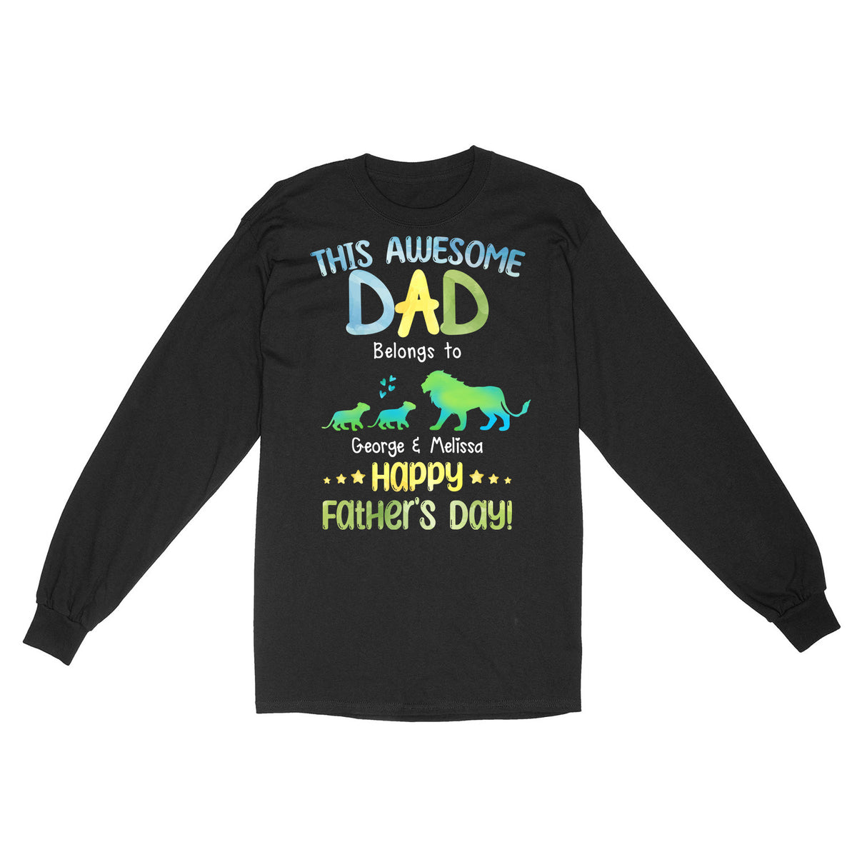 Personalized Father's Day Lion Family Shirt