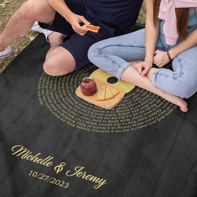 Custom Vinyl Record Picnic Blanket
