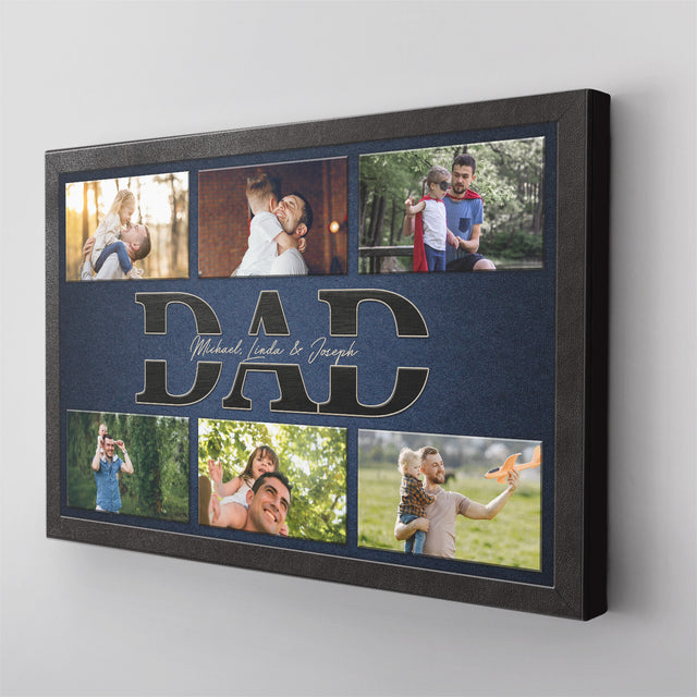 Dad Photo Collage Canvas Print