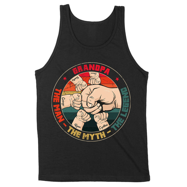 Grandpa The Man The Myth The Legend Holding Hands Shirt