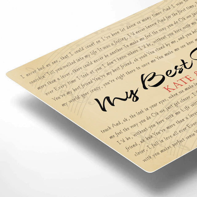 Personalized Song Lyrics & Name Metal Print - Couple Gifts