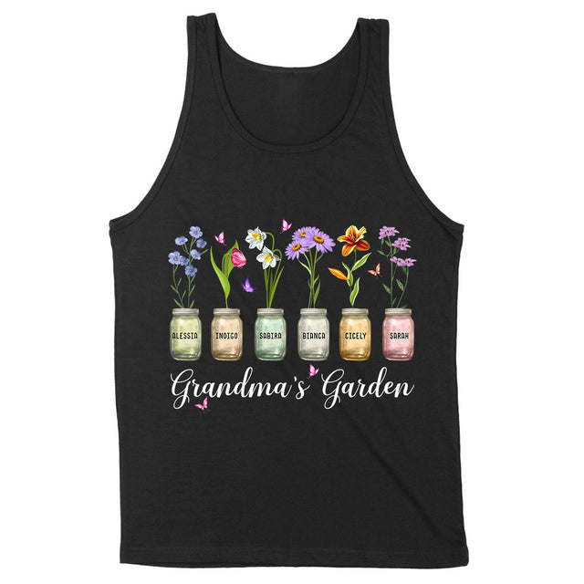 Personalized Grandma's Garden Flower Pot Custom Shirt