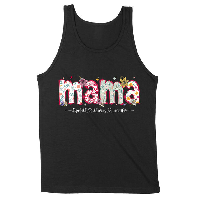 Personalized Floral Mama Design Shirt