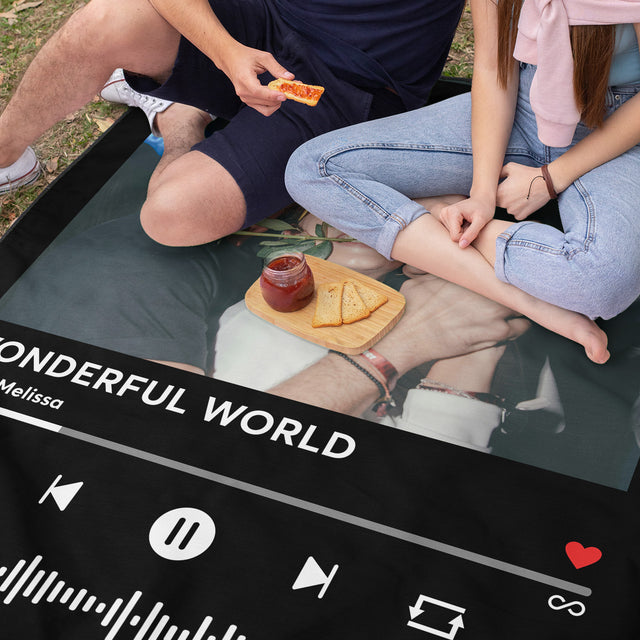 Custom Song Player Picnic Blanket