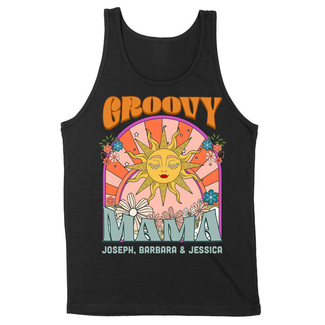 Custom Groovy Mama Sun Design Shirt