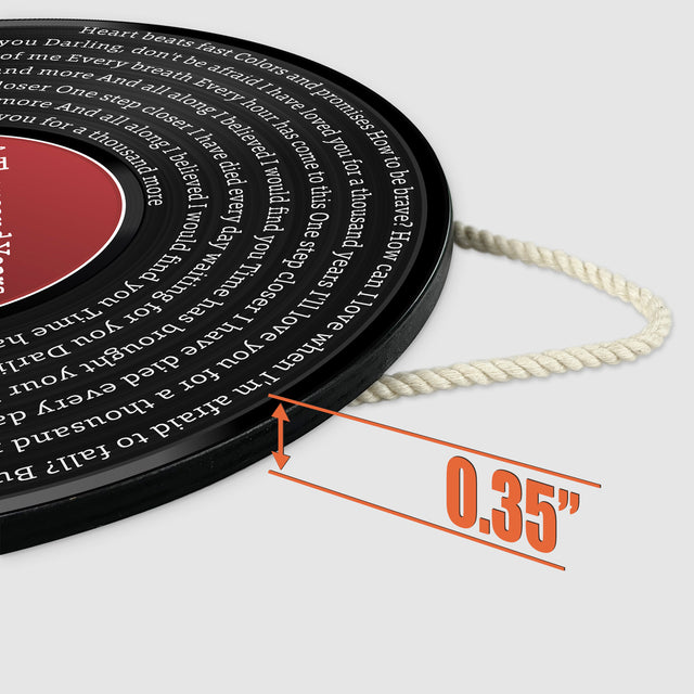 Custom Song Lyrics, Vinyl Record, Customizable Song Name And Text Round Wood Sign