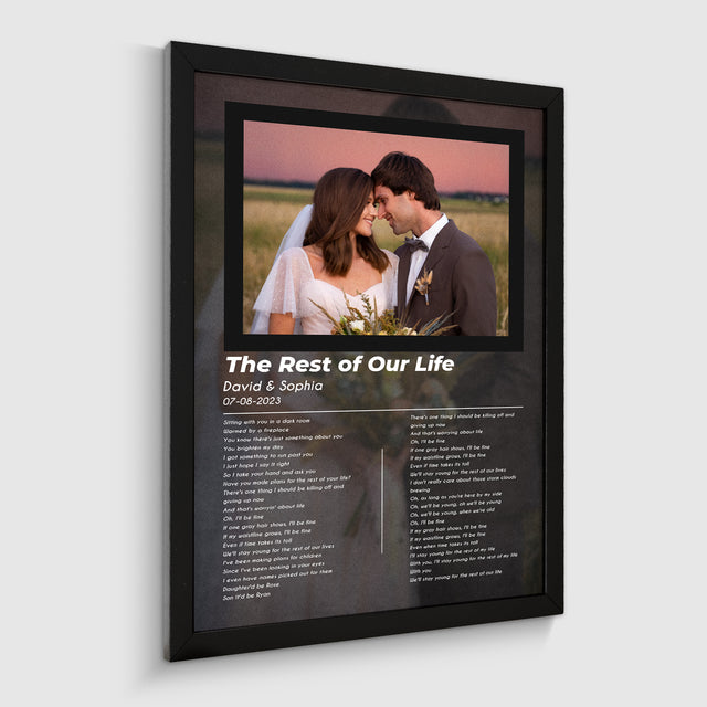 Personalized Song Lyrics Photo Framed Art Print