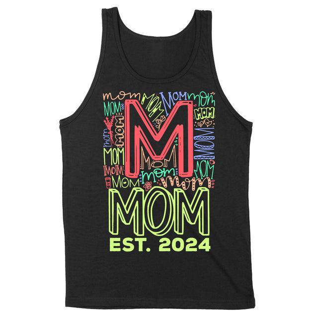 Personalized Mom Shirt Colorful Design