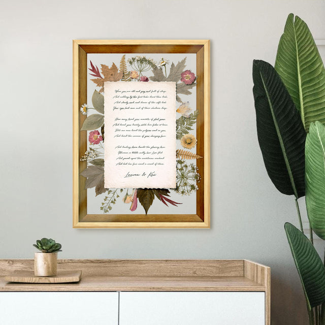 Personalized Wedding Vows 2 Layered Mix Wooden Art 8x12 inch KR02